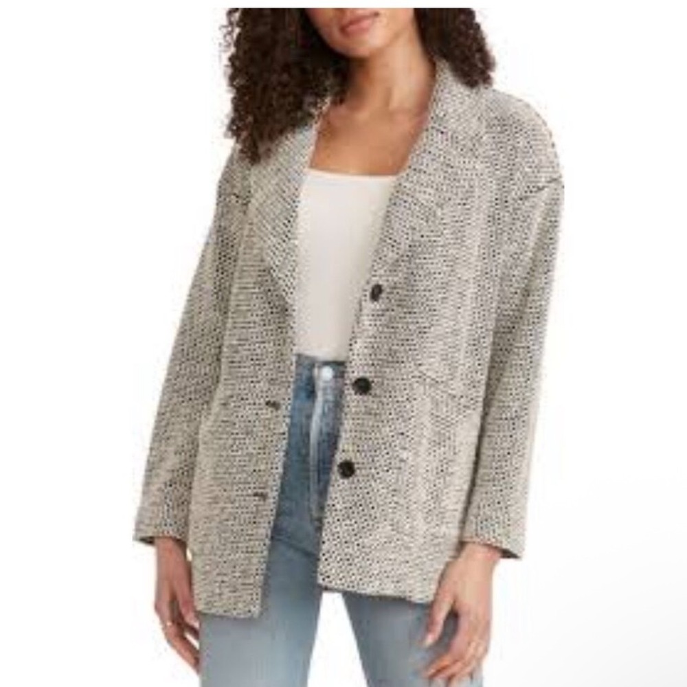 Marine layer Birdseye Knit Blazer Black Size Small